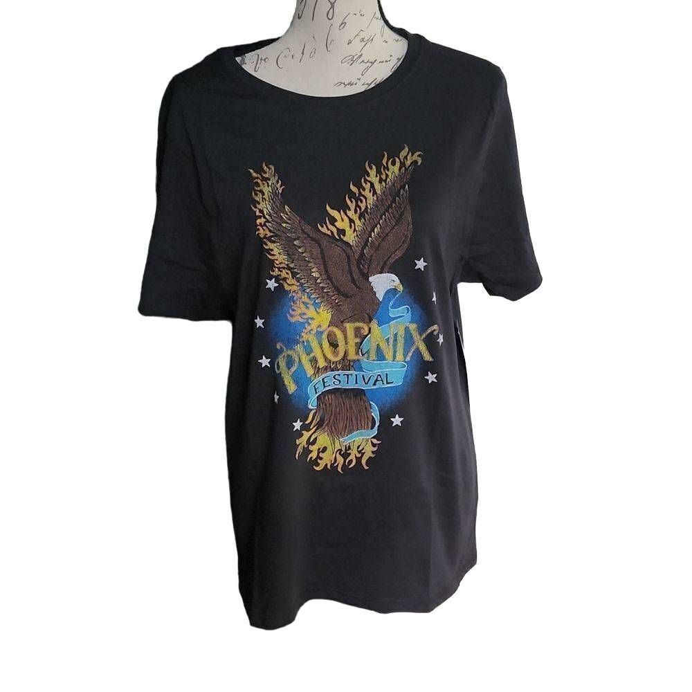 Prince Peter Ladies Size XL Black Phoenix Tour Band T-Shirt